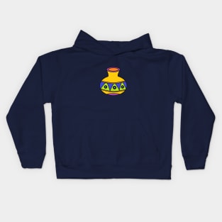 Colorful Tribal Pottery Art – Ethnic Ceramic Vase Design Kids Hoodie